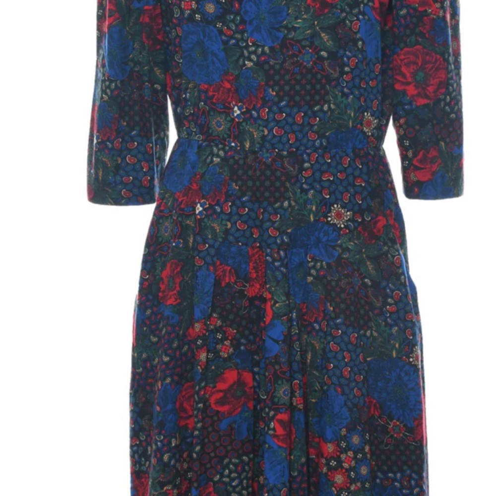 Vibrant Floral Long Sleeve Dress